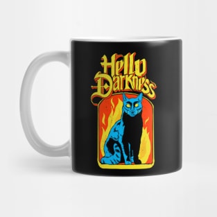 Hello Darkness - Black Cat Mug